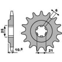 Pignon Acier PBR HONDA 750 CB K7, F2 1978