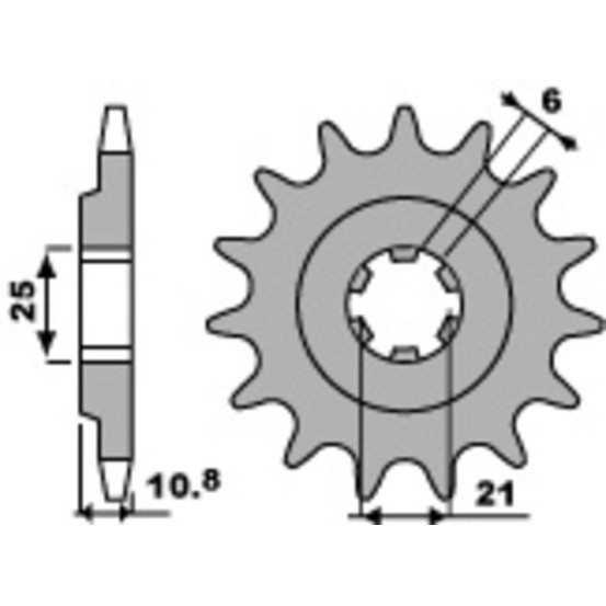 Pignon Acier PBR HONDA 750 CB K7, F2 1978