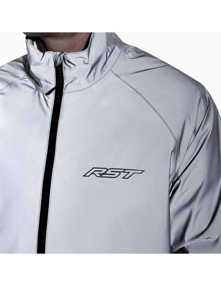 Veste de pluie moto RST Night Rider Waterproof - Argent