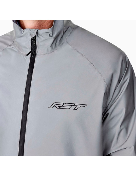 Veste de pluie moto RST Night Rider Waterproof - Argent