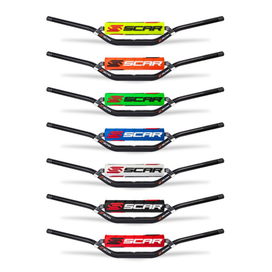 Guidon motocross SCAR S2 Medium Noir 22.2mm