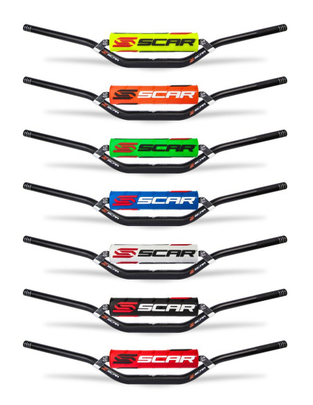 Guidon motocross SCAR S2 Medium Noir 22.2mm