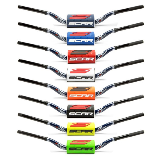 Guidon 28,6mm sans barre SCAR O² Color KTM 85 SX Husqvarna 85 TC Bleu foncé
