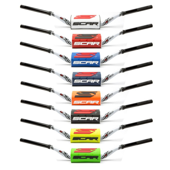 Guidon 28,6mm sans barre SCAR O² Color McGrath/Short KTM 2016-2026 Blanc