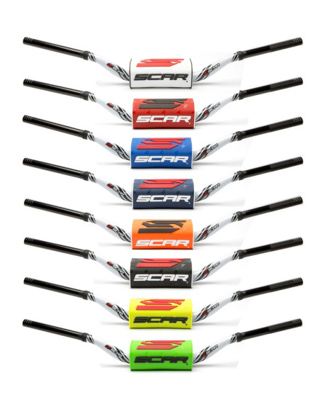 Guidon 28,6mm sans barre SCAR O² Color McGrath/Short KTM 2016-2026 Blanc