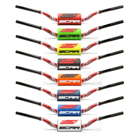 Guidon 28,6mm sans barre SCAR O² Color McGrath/Short KTM 2016-2026 Rouge