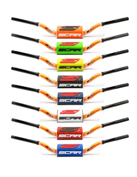 Guidon 28,6mm sans barre SCAR O² Color RC HIGH Orange
