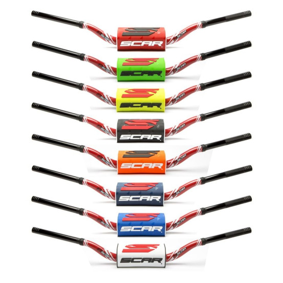 Guidon 28,6mm sans barre SCAR O² Color RC HIGH Rouge