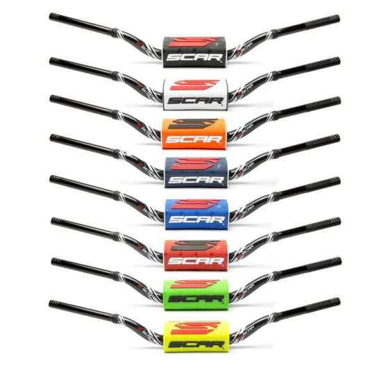 Guidon 28,6mm sans barre SCAR O² Color RC Honda CRF Kawasaki KXF Honda CRF Kawasaki KXF Noir