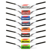 Guidon 28,6mm sans barre SCAR O² Color Yamaha YZ/YZF Blanc