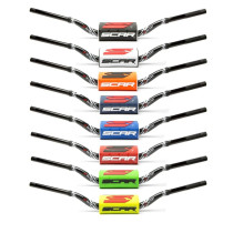 Guidon 28,6mm sans barre SCAR O² Color Yamaha YZ/YZF Noir