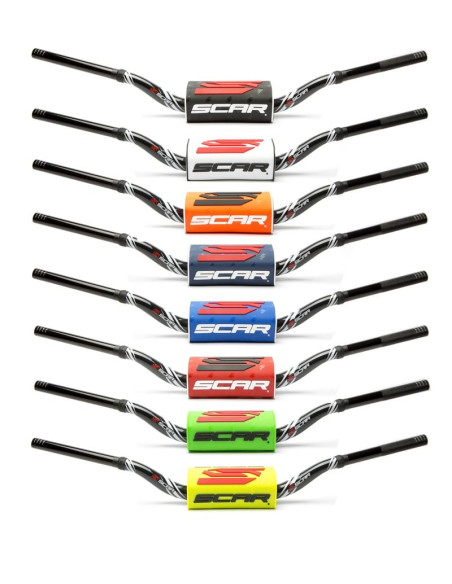Guidon 28,6mm sans barre SCAR O² Color Yamaha YZ/YZF Noir