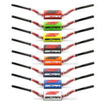 Guidon sans barre 28,6mm SCAR O² Color Villopto / Stewart Rouge - Mousse au choix