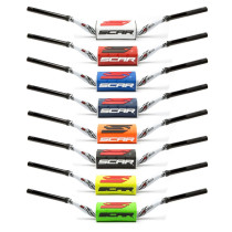 Guidon sans barre 28,6mm SCAR O² Color 65/85 cc Haut Blanc - Mousse au choix
