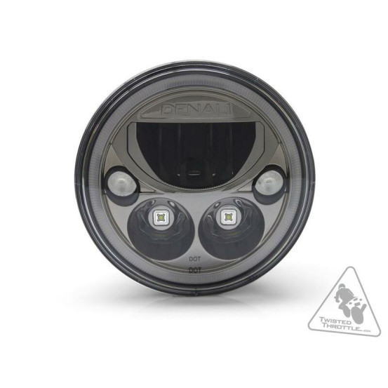 Phare DENALI M7 LED diamètre 177mm - Noir/Chrome