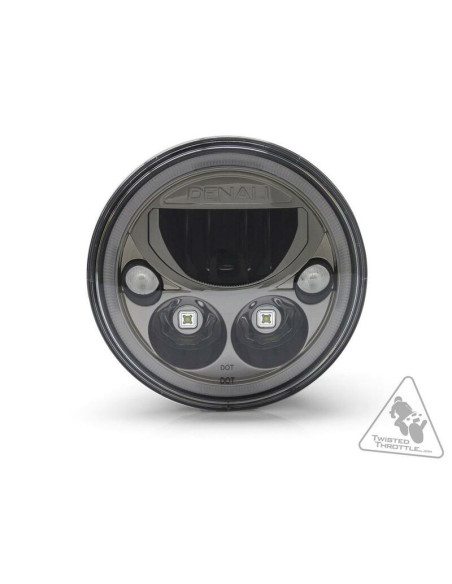 Phare DENALI M7 LED diamètre 177mm - Noir/Chrome