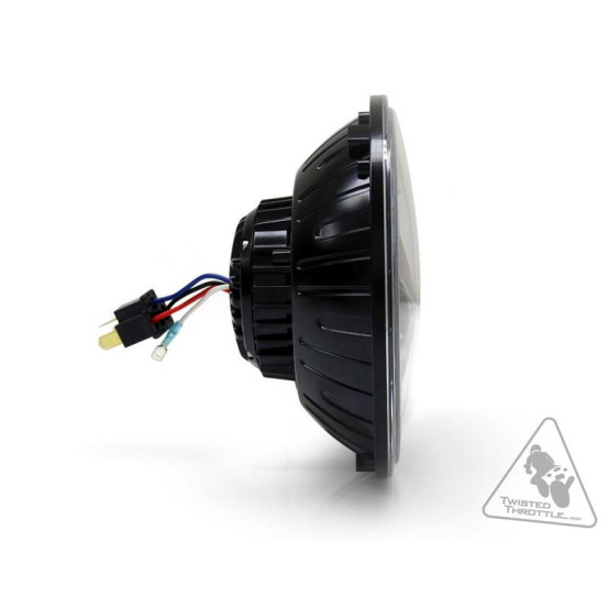 Phare DENALI M7 LED diamètre 177mm - Noir/Chrome