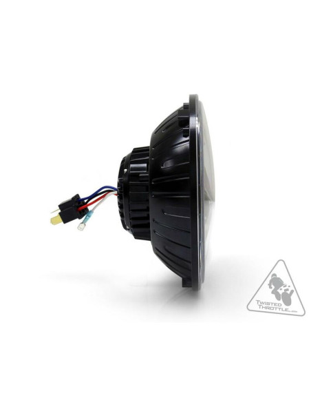 Phare DENALI M7 LED diamètre 177mm - Noir/Chrome