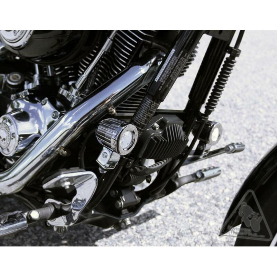 Supports feux additionnels DENALI sur fixation de 32-38mm - Noir