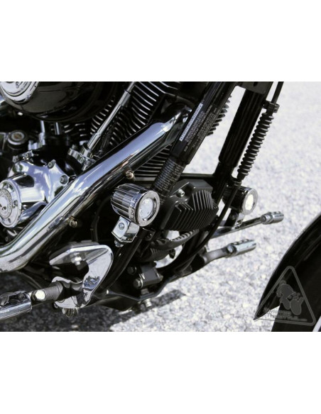 Supports feux additionnels DENALI sur fixation de 32-38mm - Noir