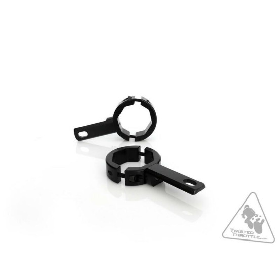 Supports feux additionnels DENALI sur tubes de fourche standard 39-49mm