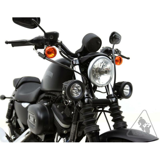 Supports feux additionnels DENALI sur tubes de fourche standard 39-49mm