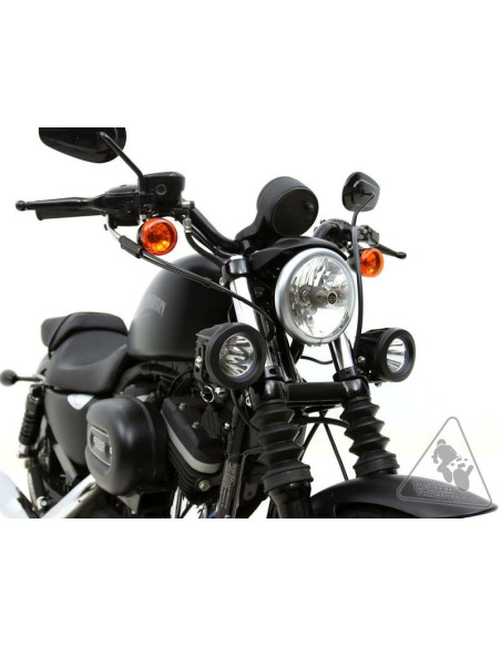 Supports feux additionnels DENALI sur tubes de fourche standard 39-49mm