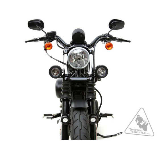 Supports feux additionnels DENALI sur tubes de fourche standard 39-49mm