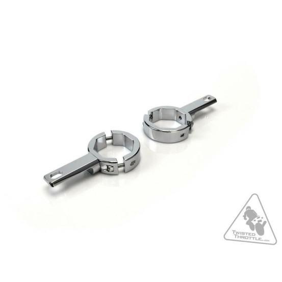 Supports feux additionnels DENALI sur fixation de 39-49mm - Chrome