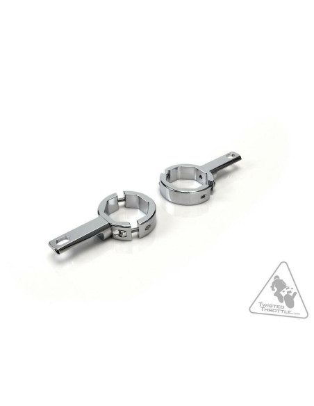 Supports feux additionnels DENALI sur fixation de 39-49mm - Chrome