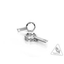 Supports feux additionnels DENALI sur fixation de 39-49mm - Chrome 2