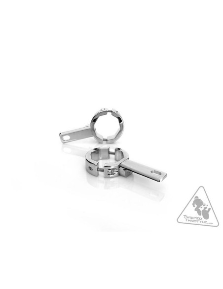 Supports feux additionnels DENALI sur fixation de 39-49mm - Chrome