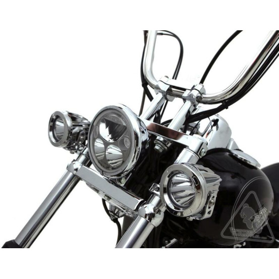 Supports feux additionnels DENALI sur fixation de 39-49mm - Chrome