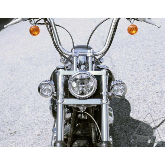 Supports feux additionnels DENALI sur fixation de 39-49mm - Chrome