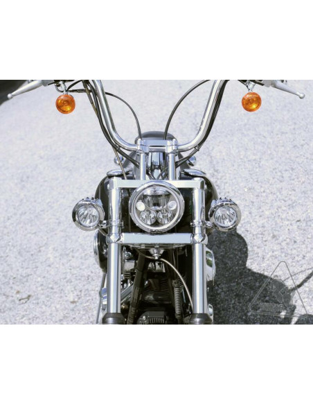 Supports feux additionnels DENALI sur fixation de 39-49mm - Chrome
