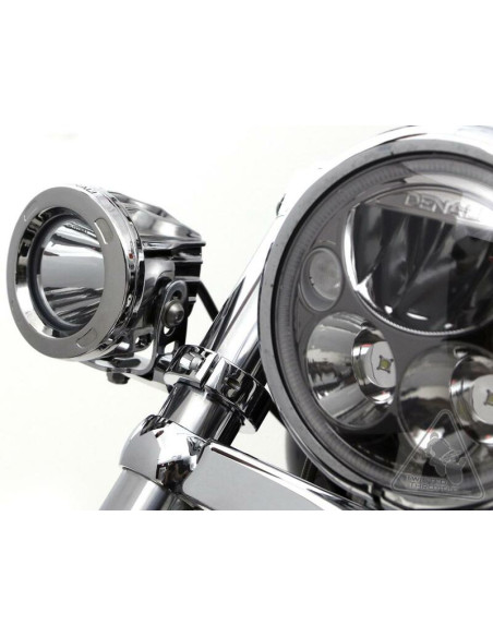 Supports feux additionnels DENALI sur fixation de 39-49mm - Chrome