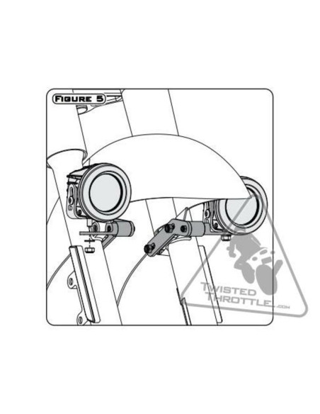 Support feux additionnels DENALI - Kawasaki Vulcan - Yamaha Star Cruisers