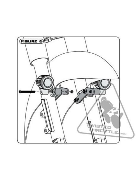 Support feux additionnels DENALI - Kawasaki Vulcan - Yamaha Star Cruisers