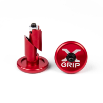 Embout de guidon aluminium X-GRIP Rouge 12-16mm
