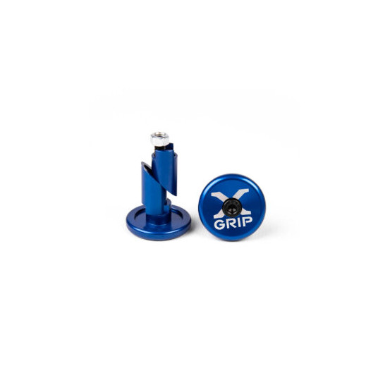 Embout de guidon aluminium X-GRIP Bleu 12-16mm