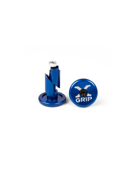 Embout de guidon aluminium X-GRIP Bleu 12-16mm