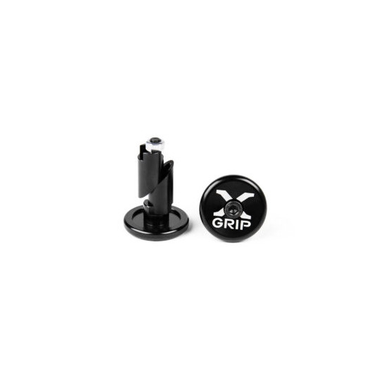 Embout de guidon aluminium X-GRIP Noir 12-16mm
