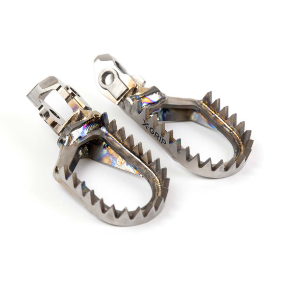 Repose pied X-GRIP Titane -5mm PIRANHAS KTM SX SX-F 2023-2026