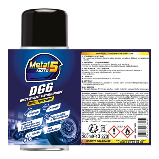 Nettoyant dégrippant METAL 5 - 200ml