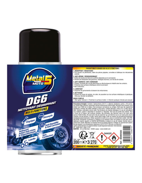 Nettoyant dégrippant METAL 5 - 200ml