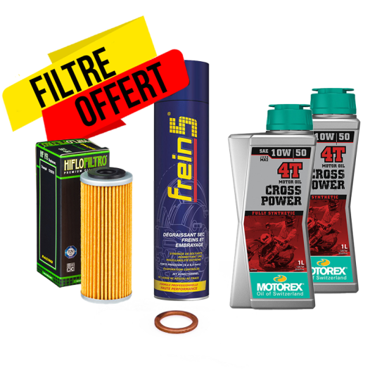 Pack vidange Triumph 250-450 TF-X 10W50 MOTOREX cross power