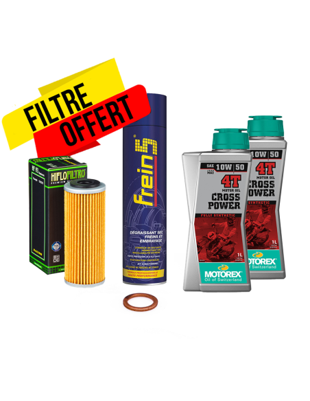 Pack vidange Triumph 250-450 TF-X 10W50 MOTOREX cross power