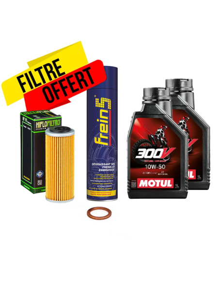 Pack vidange Triumph 250-450 TF-X 10W50 Motul 300V