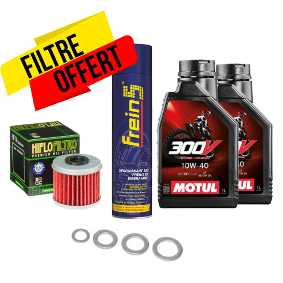 Pack vidange Honda 250-450 CRF-R 10W40 Motul 300V