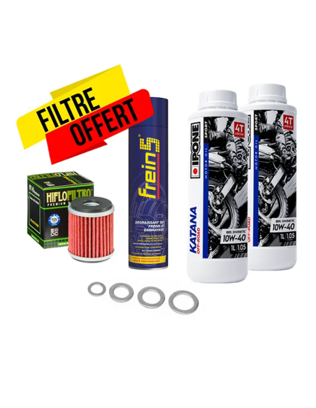 Pack vidange Yamaha 250-450 YZF 10W40 Ipone Katana